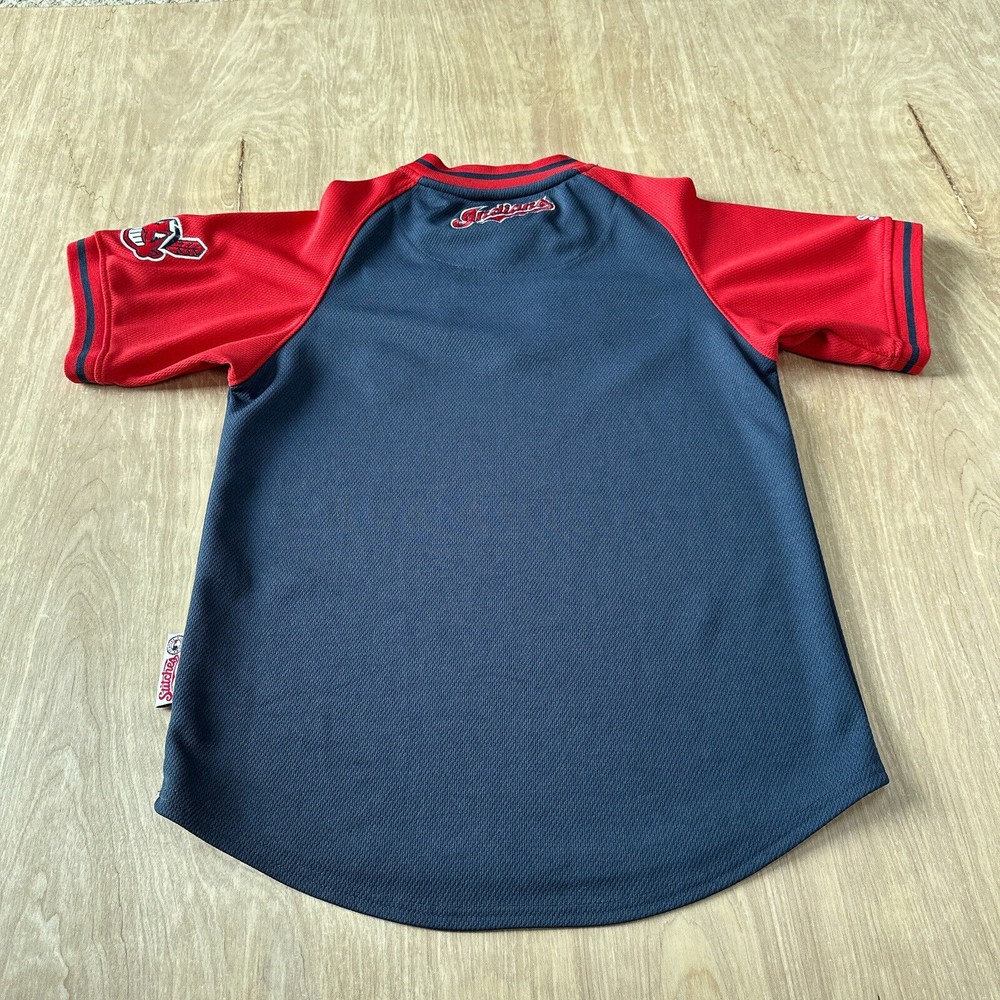 Cleveland Indians Youth Medium Jersey MLB Stitches Genuine Chief Wahoo Baseball - Picture 9 of 11